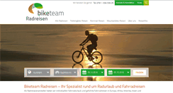 Desktop Screenshot of biketeam-radreisen.de